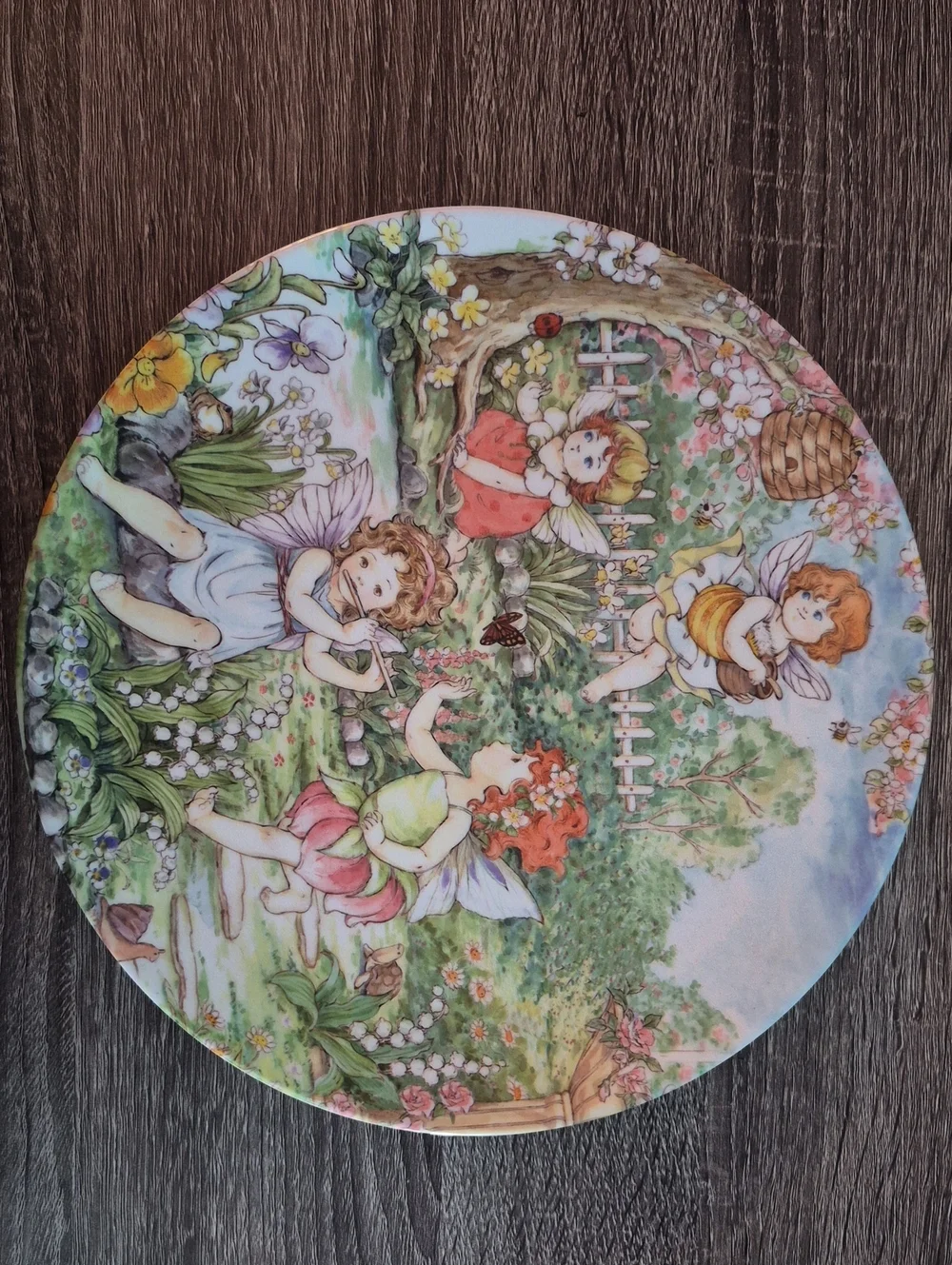 Vintage Floral Fairy Decorative Plate - Pastel Multi